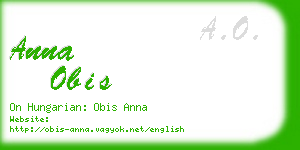 anna obis business card